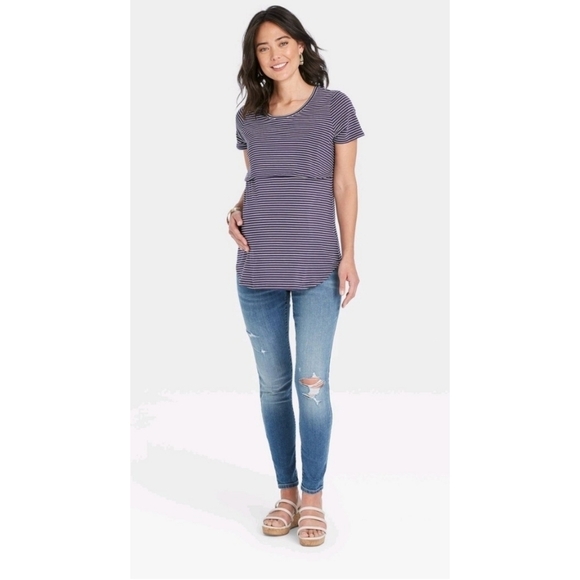 Isabel Maternity by Ingrid & Isabel Blue Skinny Jeans - Picture 2 of 14